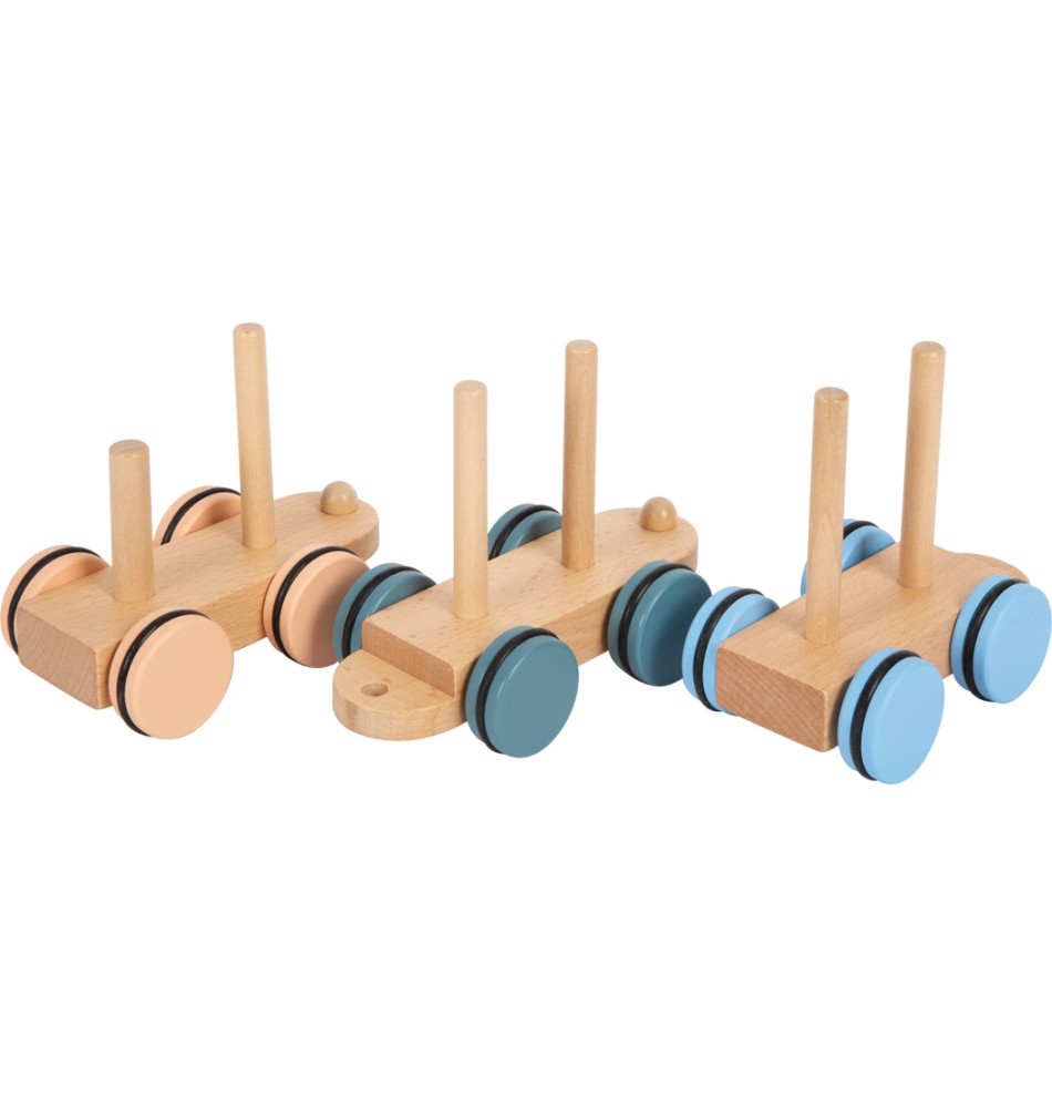 Train en bois bébé Jouet à tirer Jouet Montessori