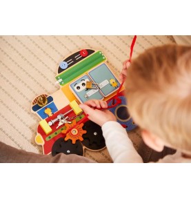 Tableau d'activités ludiques pour enfant busyboard Montessori dès 3 ans