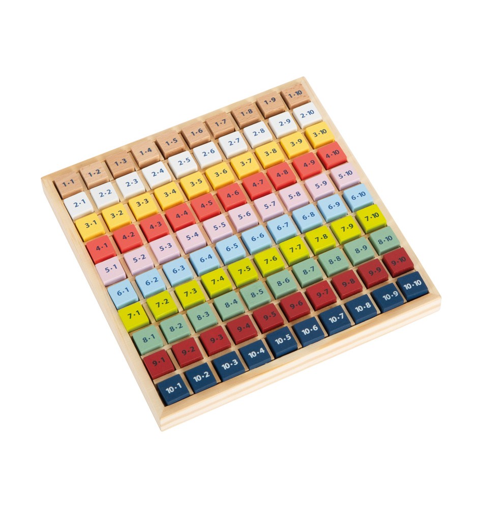 Table De Multiplication Et D'addition En Bois - Jeu éducatif CP Au CM2, 19 X 19 Cm, Avec Sac De Rangement