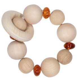 Jeux Montessori : Anneau hochet en bois écureuil - nature Montessori