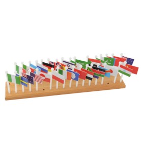 Carte du monde en bois