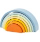 Arc en ciel bois -  Bleu orange