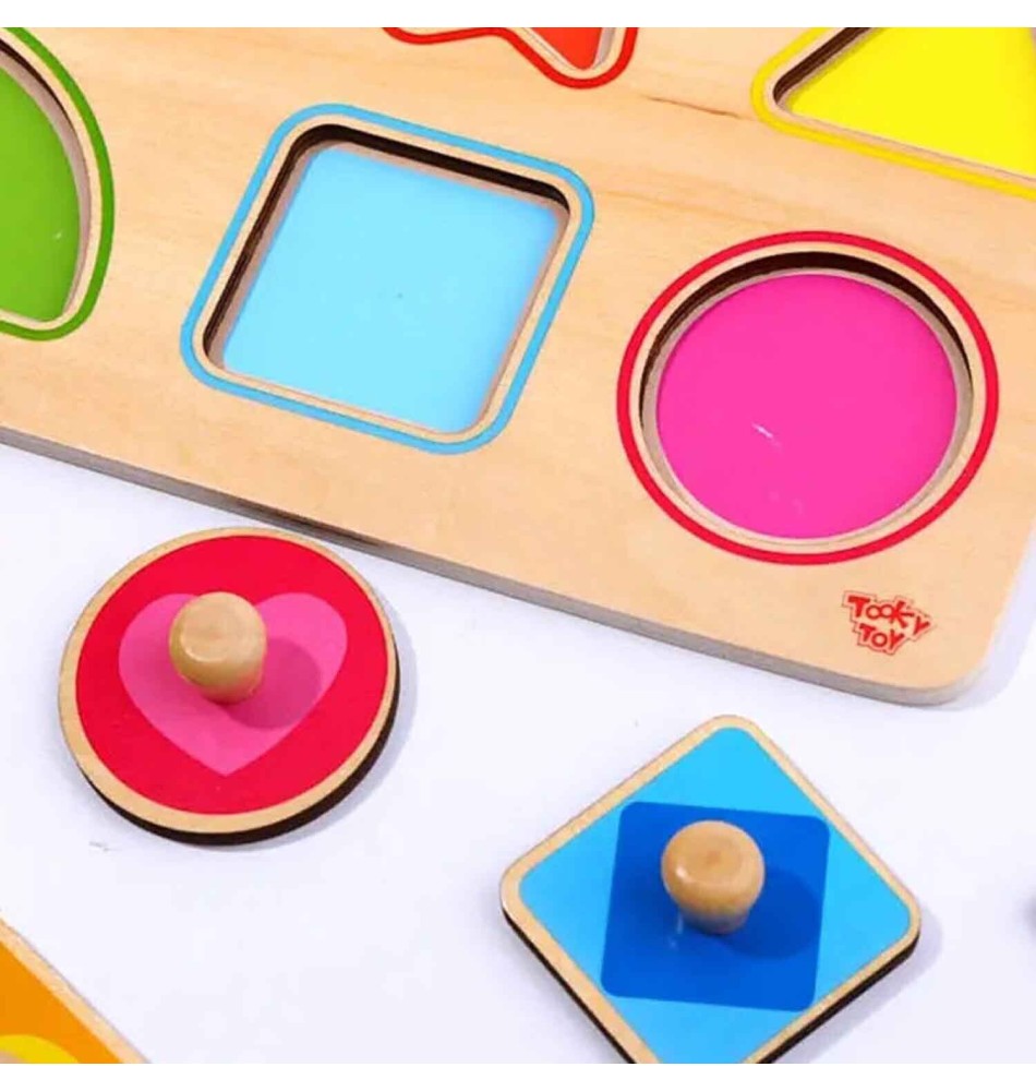 Puzzle Montessori - Puzzle forme - Jouet en bois pour bébé
