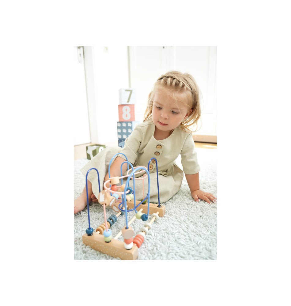 Goki – Circuit De Motricité Pivert – Jeu De Ressort En Bois Avec Deux Piverts à Crête Rose – Dès 3 Ans – Développe Coordination Et Motricité Fine – Décoratif Et Amusant