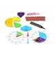 Horloge Montessori magnétique - Lot de 2 horloges à fractionner