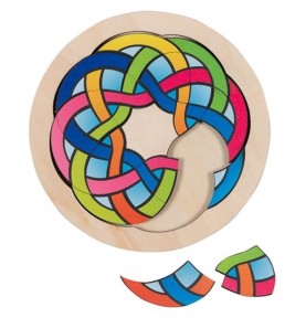 Puzzle rond en bois