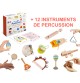 Coffret musical + Lot de 12 instruments de percussion