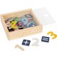 Chiffres Magnétiques + Symboles mathématiques aimantés en bois Montessori