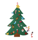 Sapin en feutre - Sapin à décorer