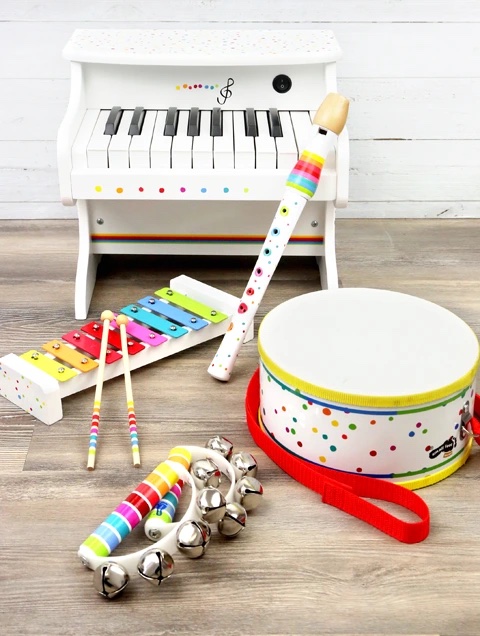 Play&Learn - Kit de construction d'un arbre musical arc-en-ciel –