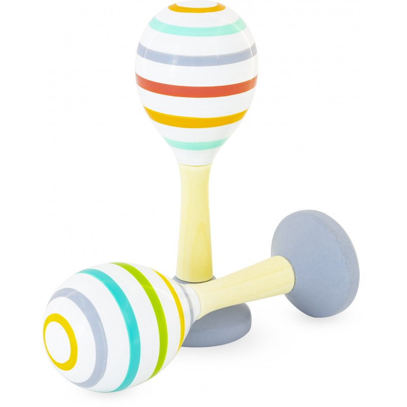 Paire maracas bébé bois écologique 11cm achat vente écologique - Acheter  sur