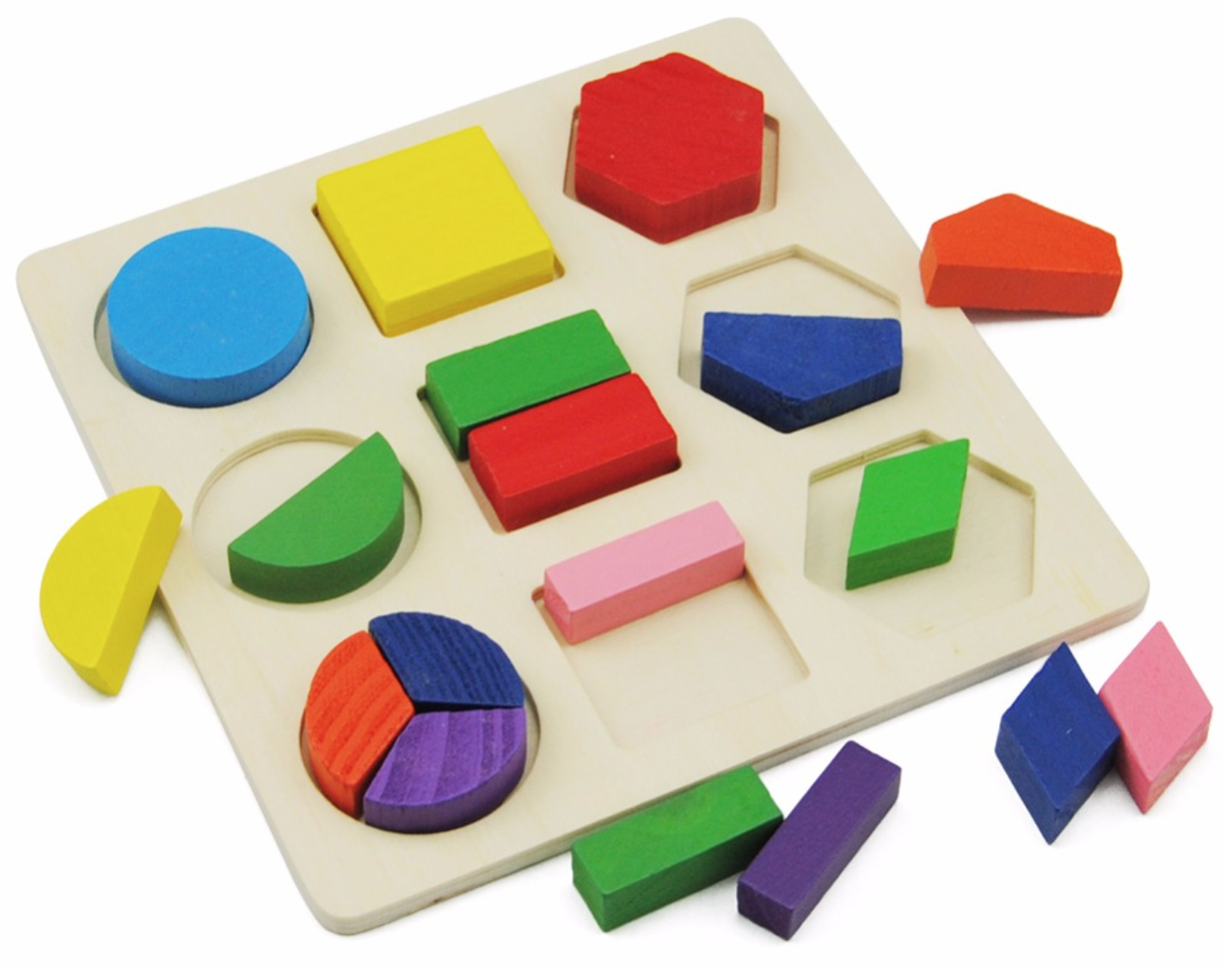 Learning colors, shapes and fractions