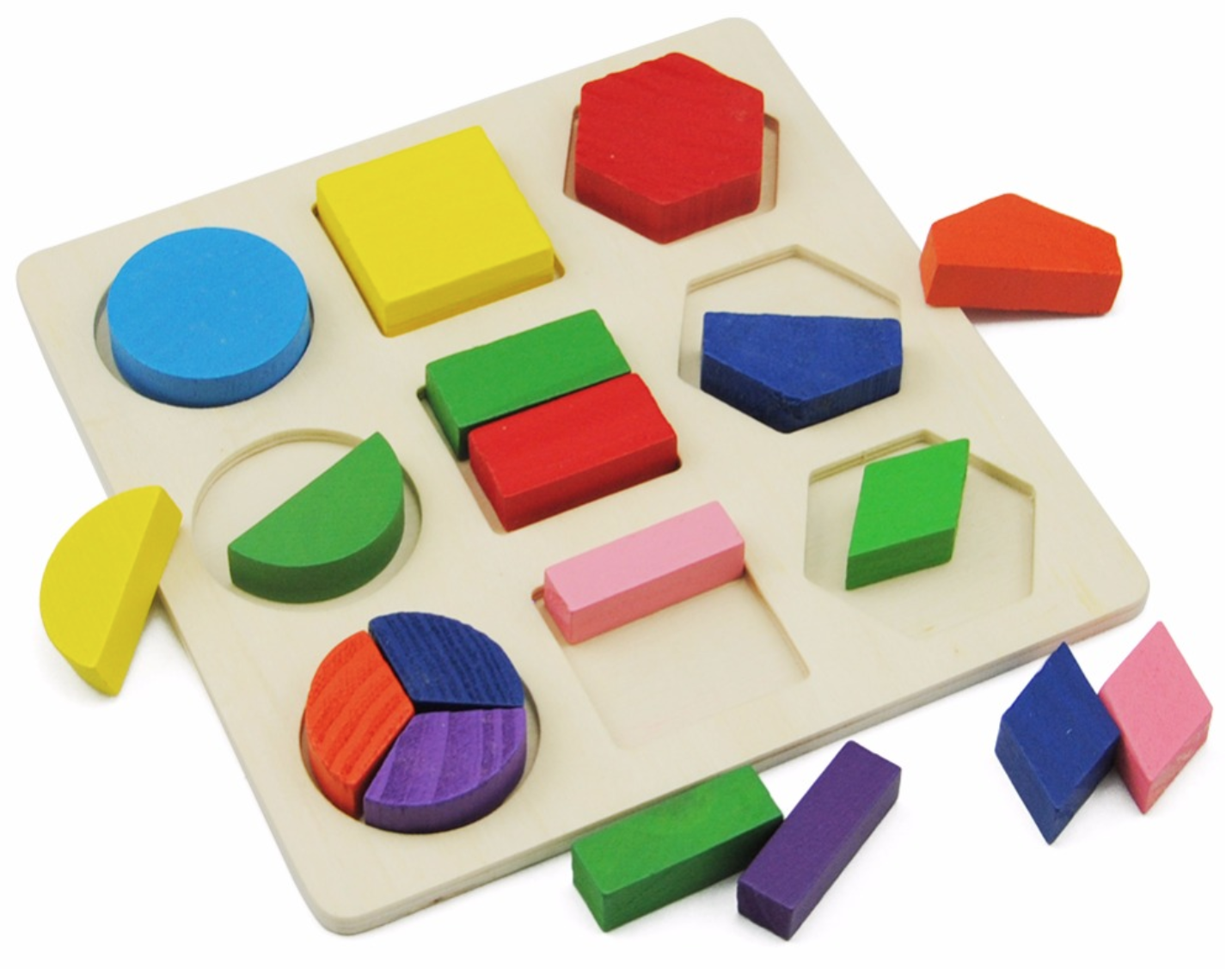 Apprentissage des couleurs, des formes et des fractions