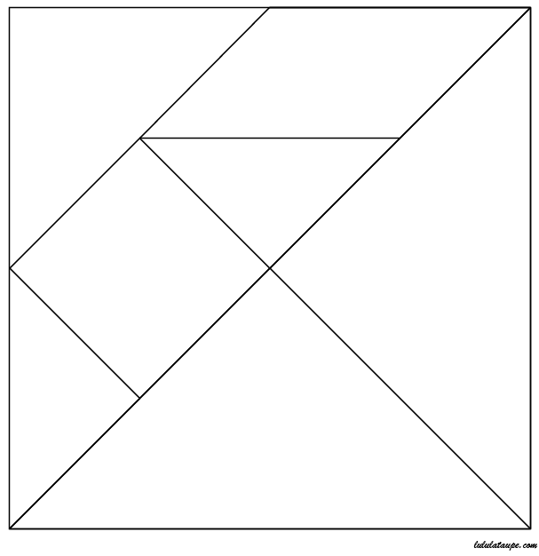tangram à imprimer noir et blanc