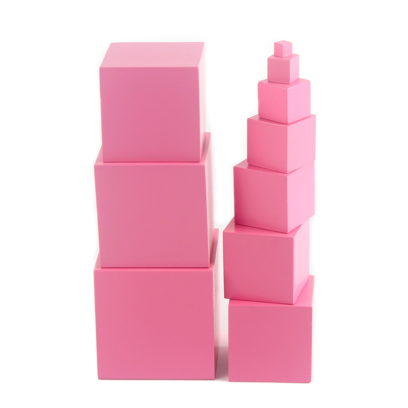 Montessori pink tower