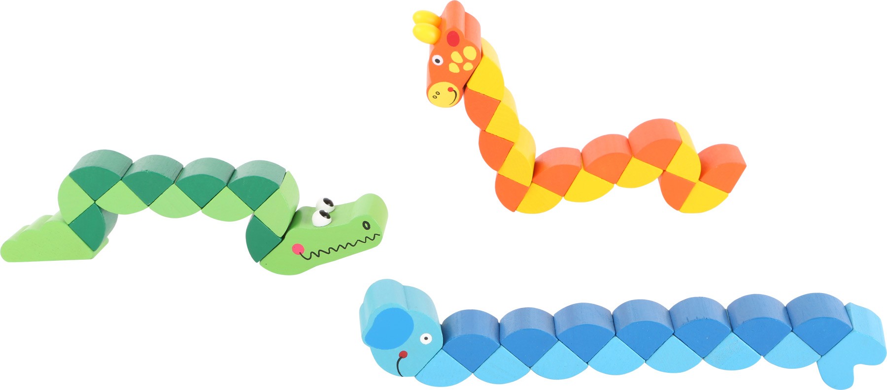 Wooden Flexible Grasping Rattle - Articulated Toy - Vue 13