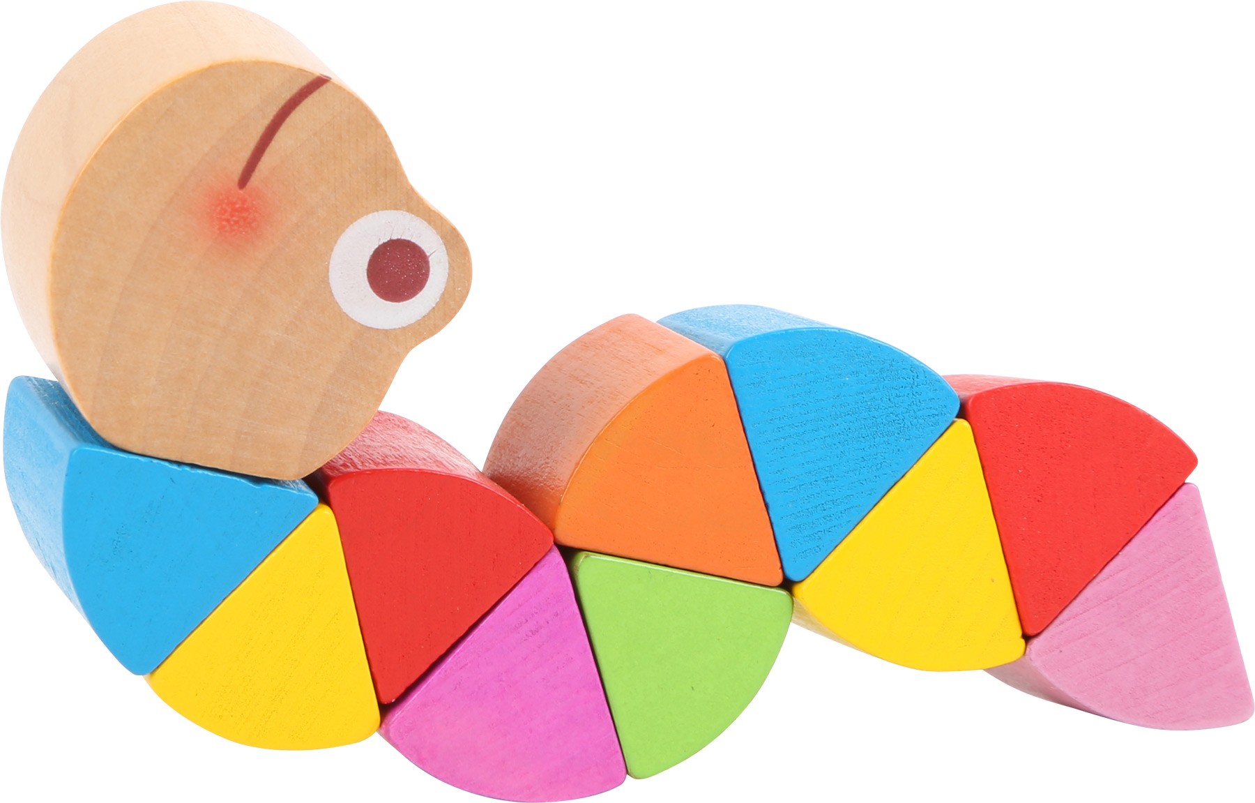 Wooden Flexible Grasping Rattle - Articulated Toy - Vue 5