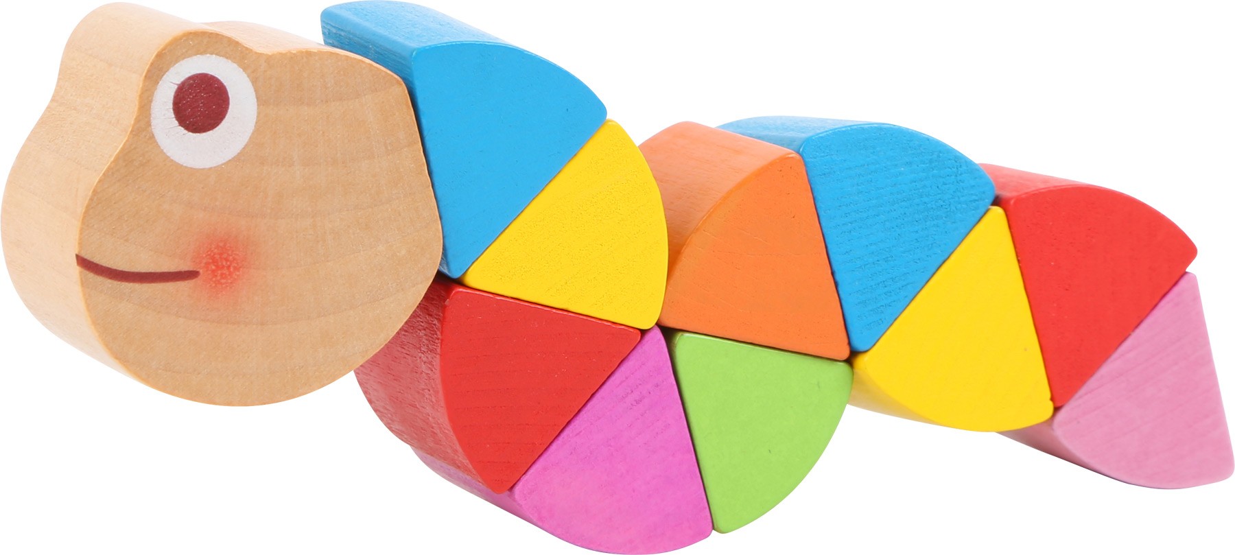 Wooden Flexible Grasping Rattle - Articulated Toy - Vue 4