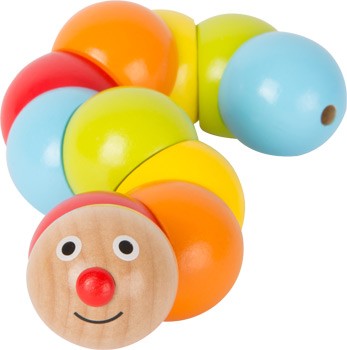 Wooden Flexible Grasping Rattle - Articulated Toy - Vue 7