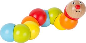 Wooden Flexible Grasping Rattle - Articulated Toy - Vue 6