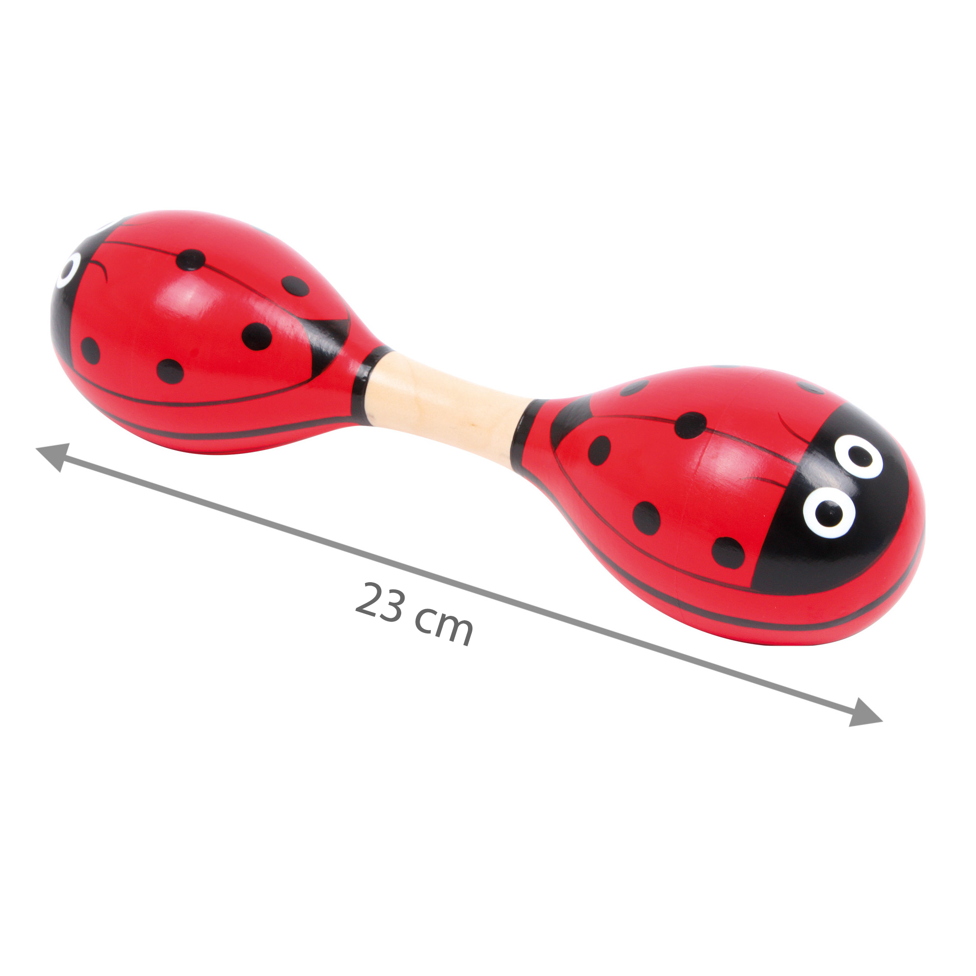 Montessori Rainbow Double Maracas Wooden Rattle - Vue 4