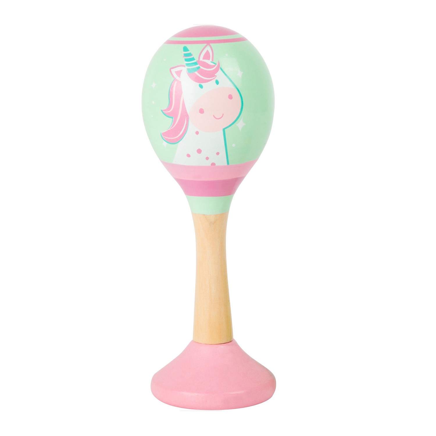 Pastel Collection Wooden Baby Maracas Rattle - Vue 3