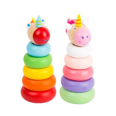 Wooden Lighthouse Stacking Rings Toy - Vue 2