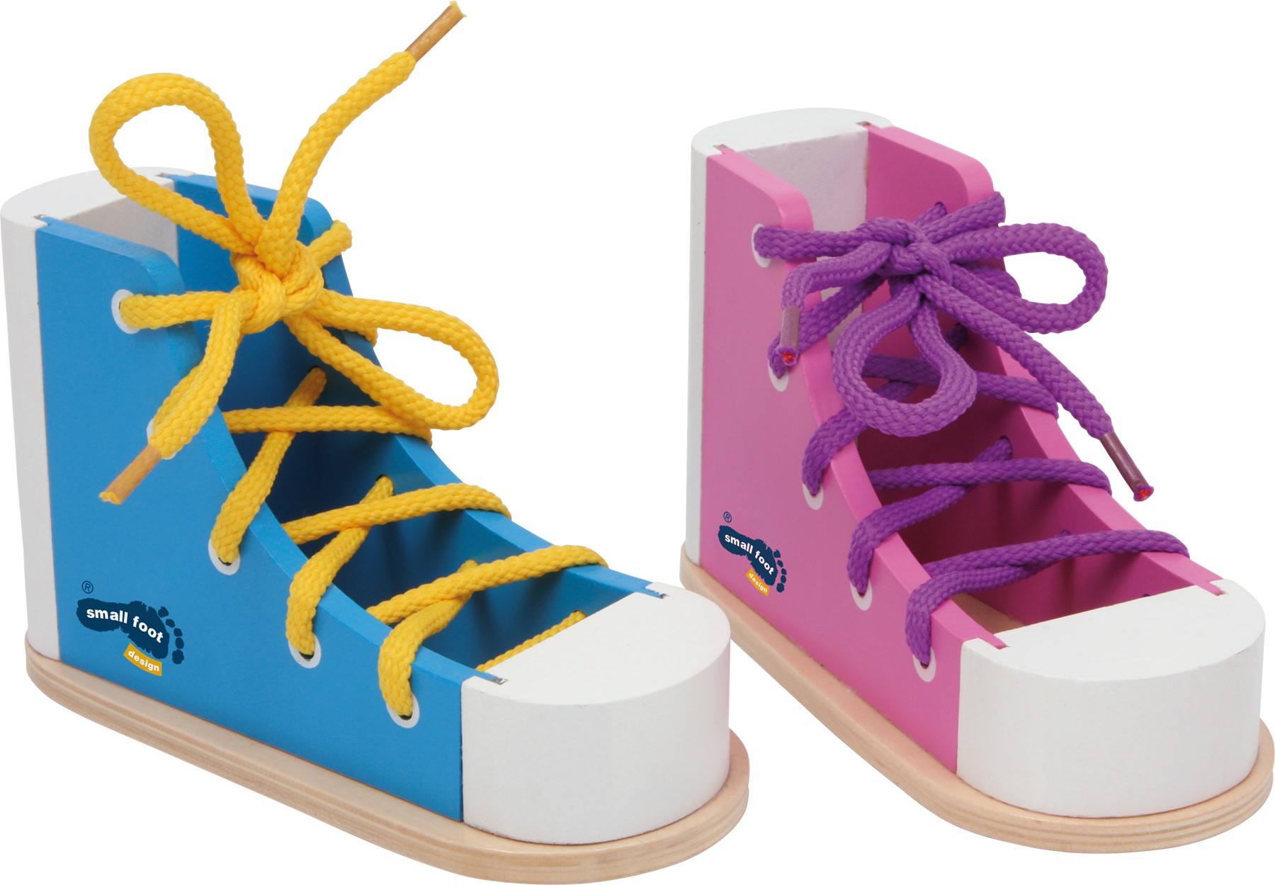 Montessori Wooden Shoe Lacing & Tying Activity Toy