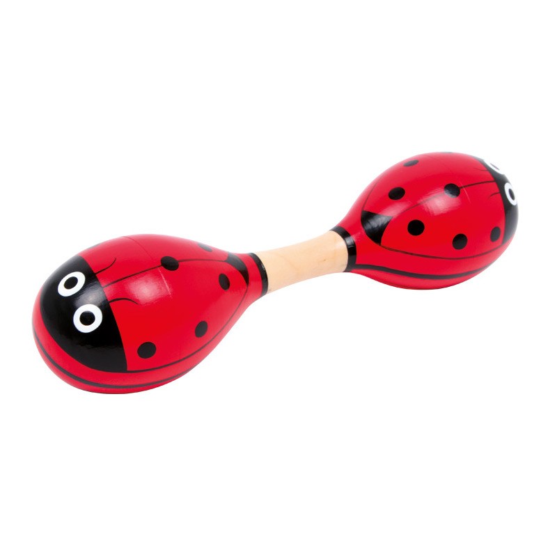 Montessori Rainbow Double Maracas Wooden Rattle - Vue 2