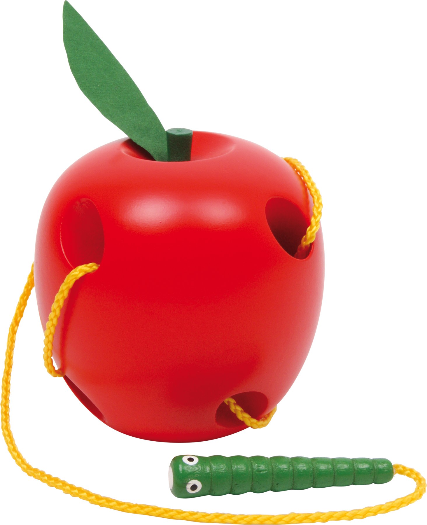 Wooden Apple Threading Toy - Caterpillar Lacing Game - Vue 5