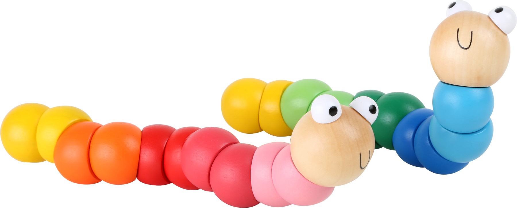 Wooden Flexible Grasping Rattle - Articulated Toy - Vue 14