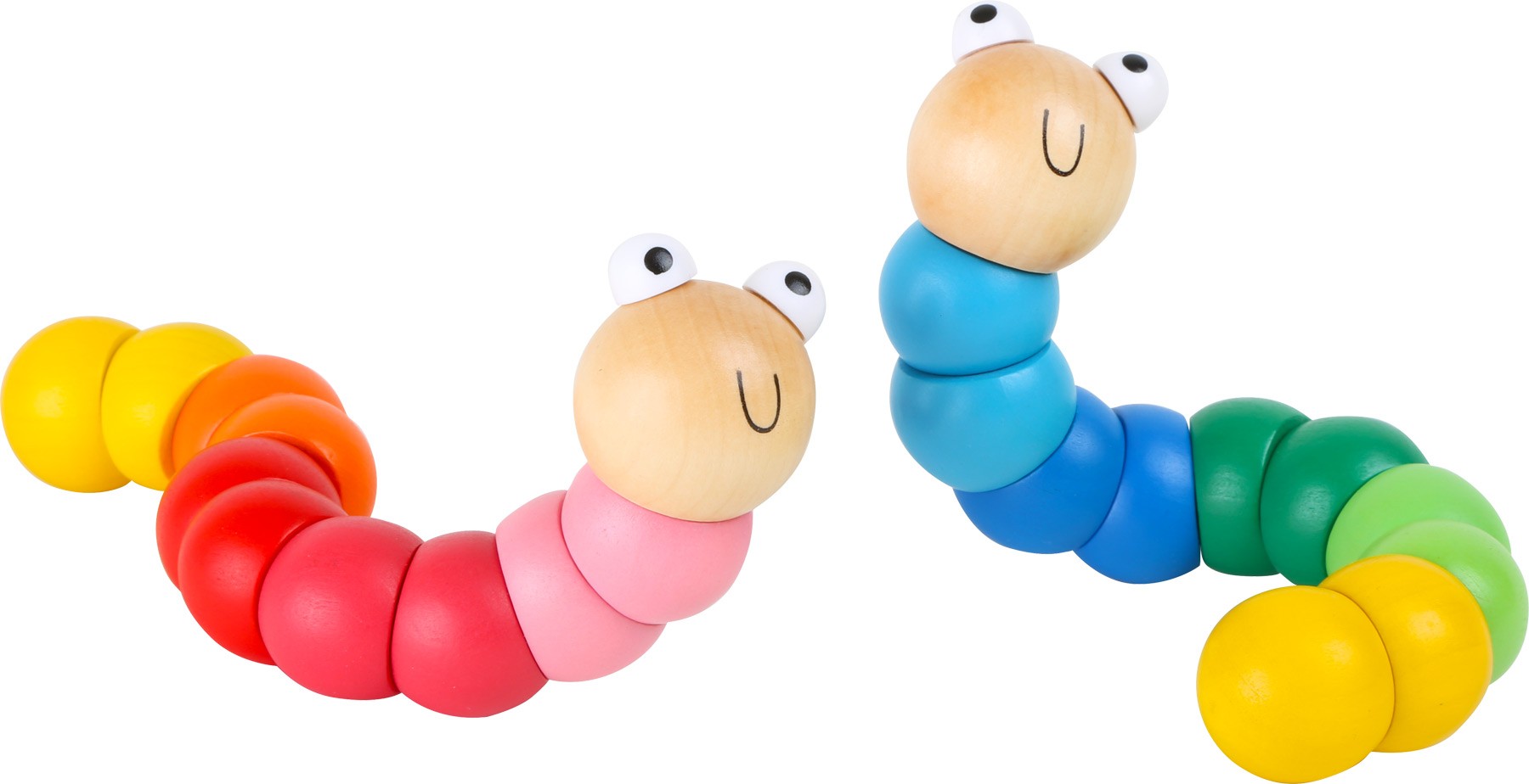 Wooden Flexible Grasping Rattle - Articulated Toy - Vue 2