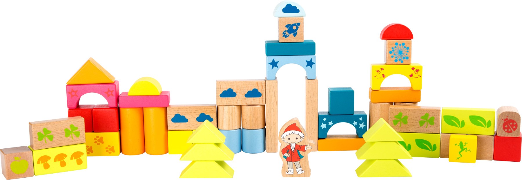 Arabian Nights Palace Wooden Building Blocks Set - 54 Pieces - Vue 2