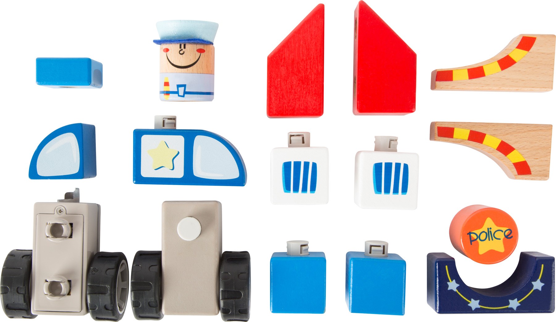 Wooden Police Station & Car Construction Playset - Vue 4