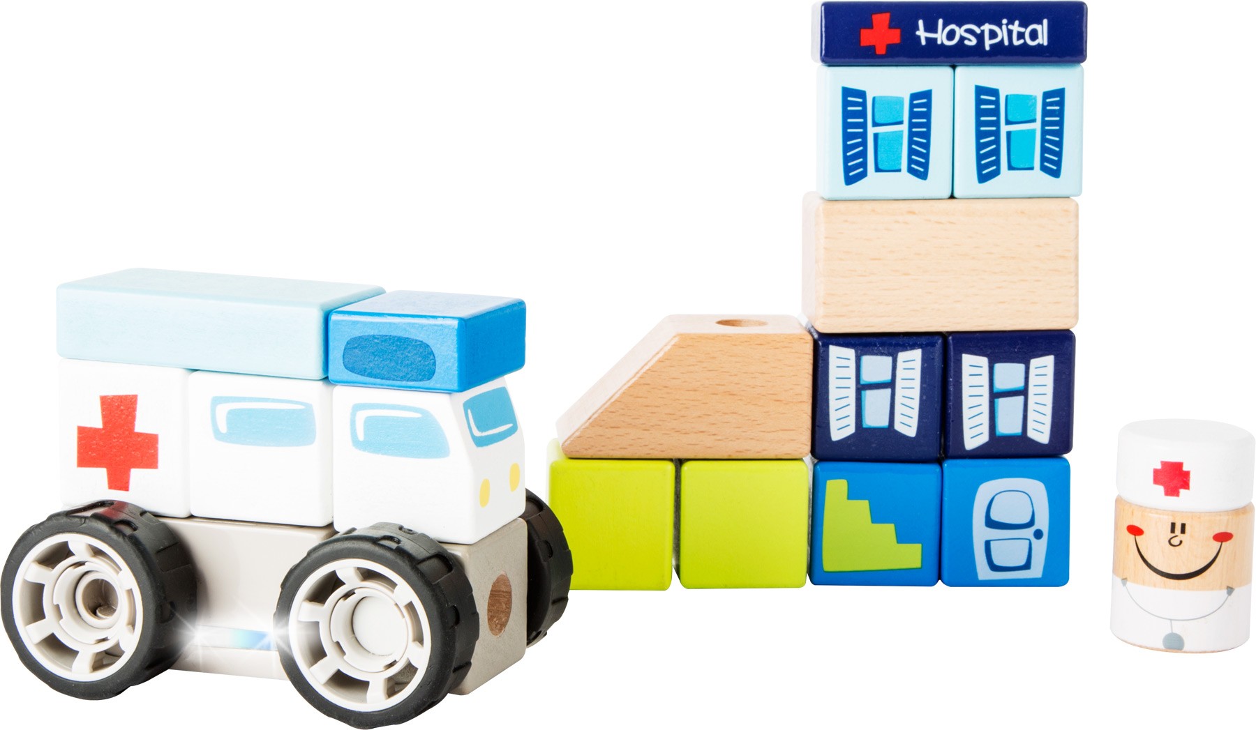 Wooden Ambulance & Hospital Construction Playset - Vue 3