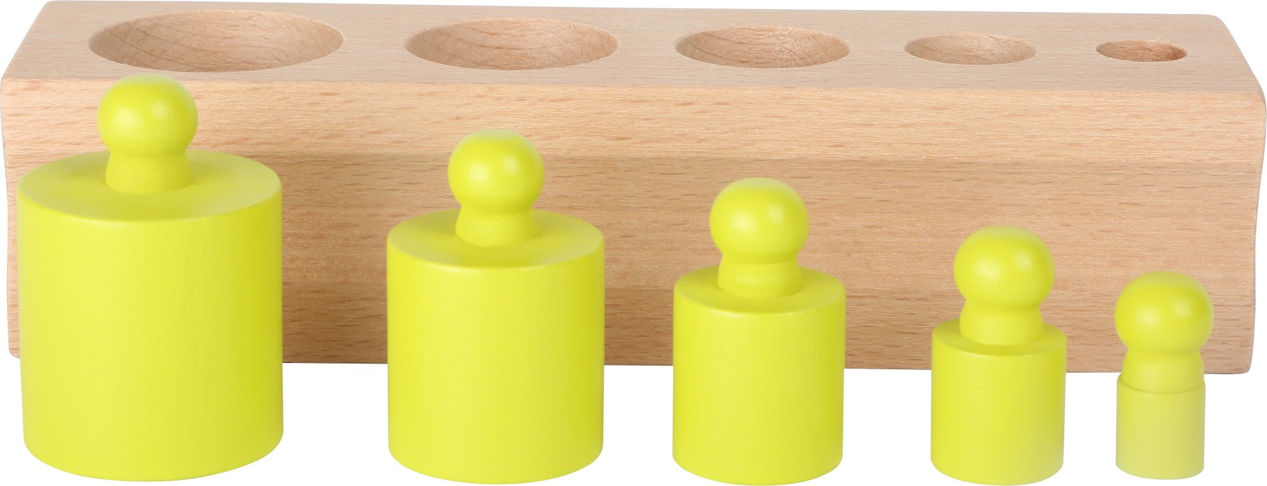 Montessori Cylinder Volume & Weight Blocks - 4 Bases Set - Vue 11