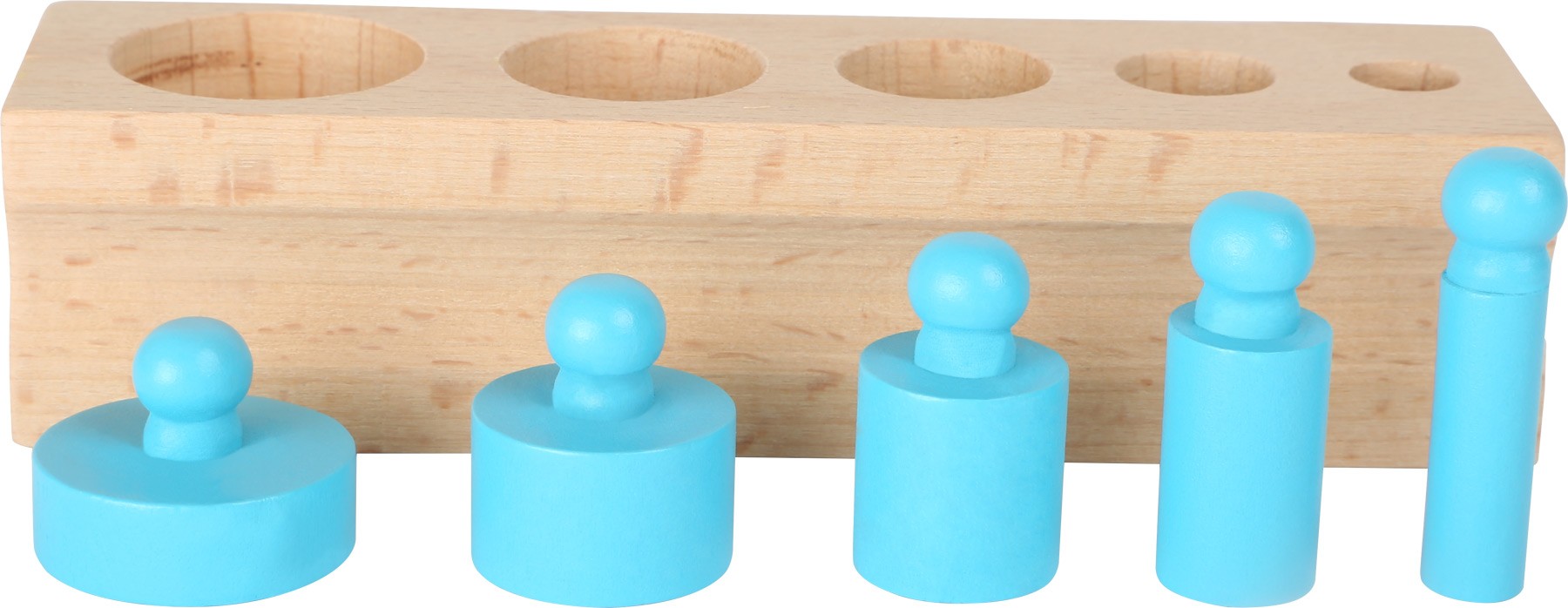 Montessori Cylinder Volume & Weight Blocks - 4 Bases Set - Vue 12