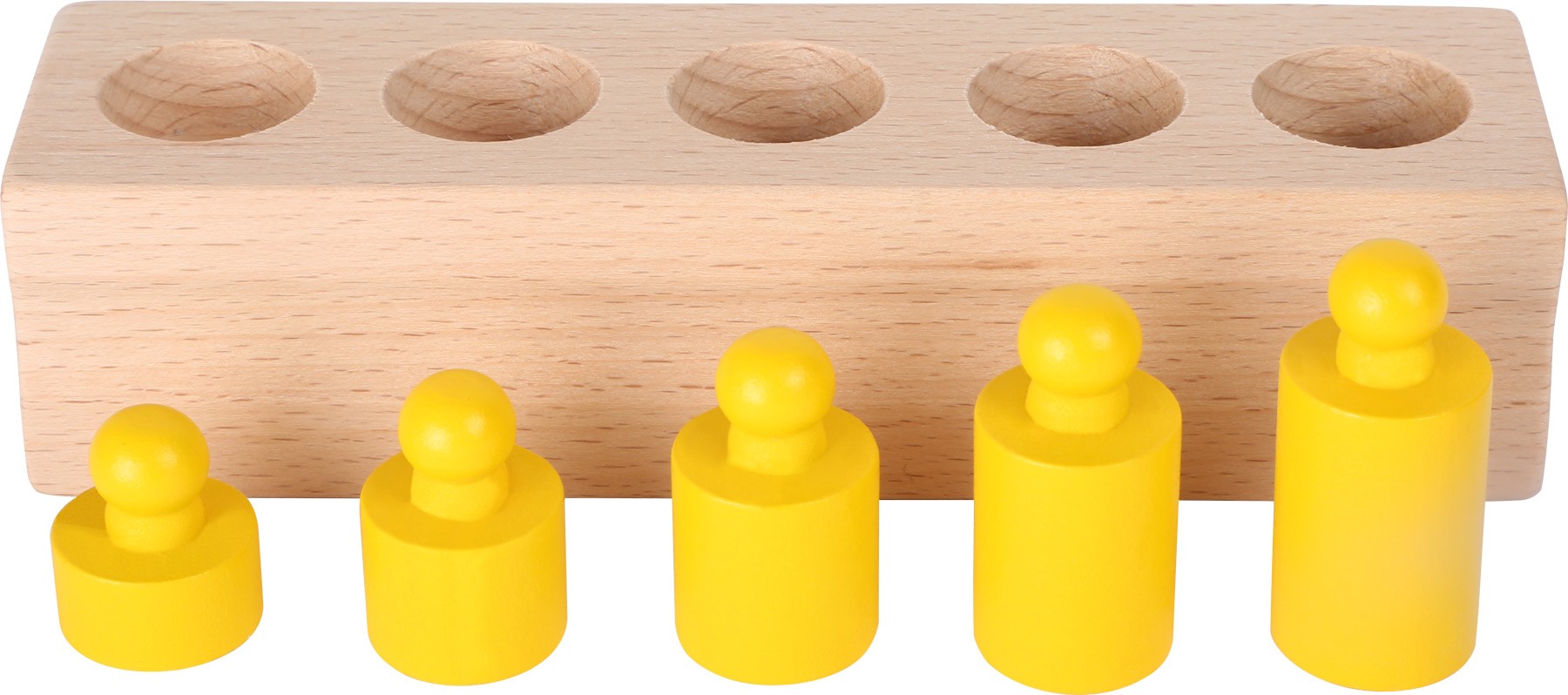 Montessori Cylinder Volume & Weight Blocks - 4 Bases Set - Vue 14