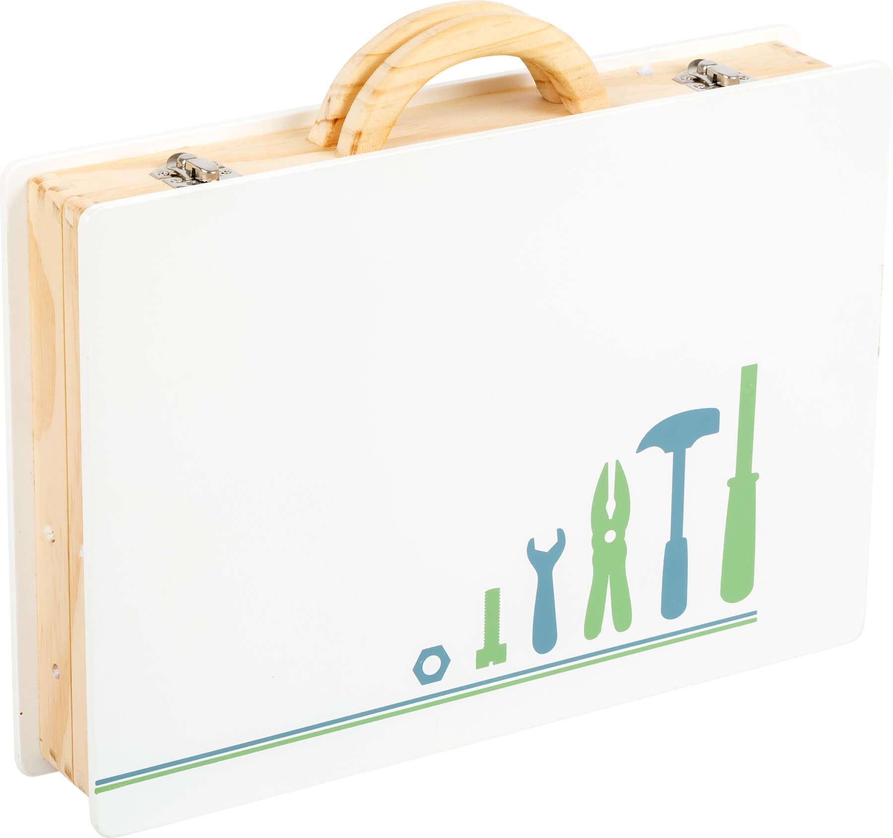 Deluxe Wooden Toolbox Set - Children's Carpentry Toy - Vue 6