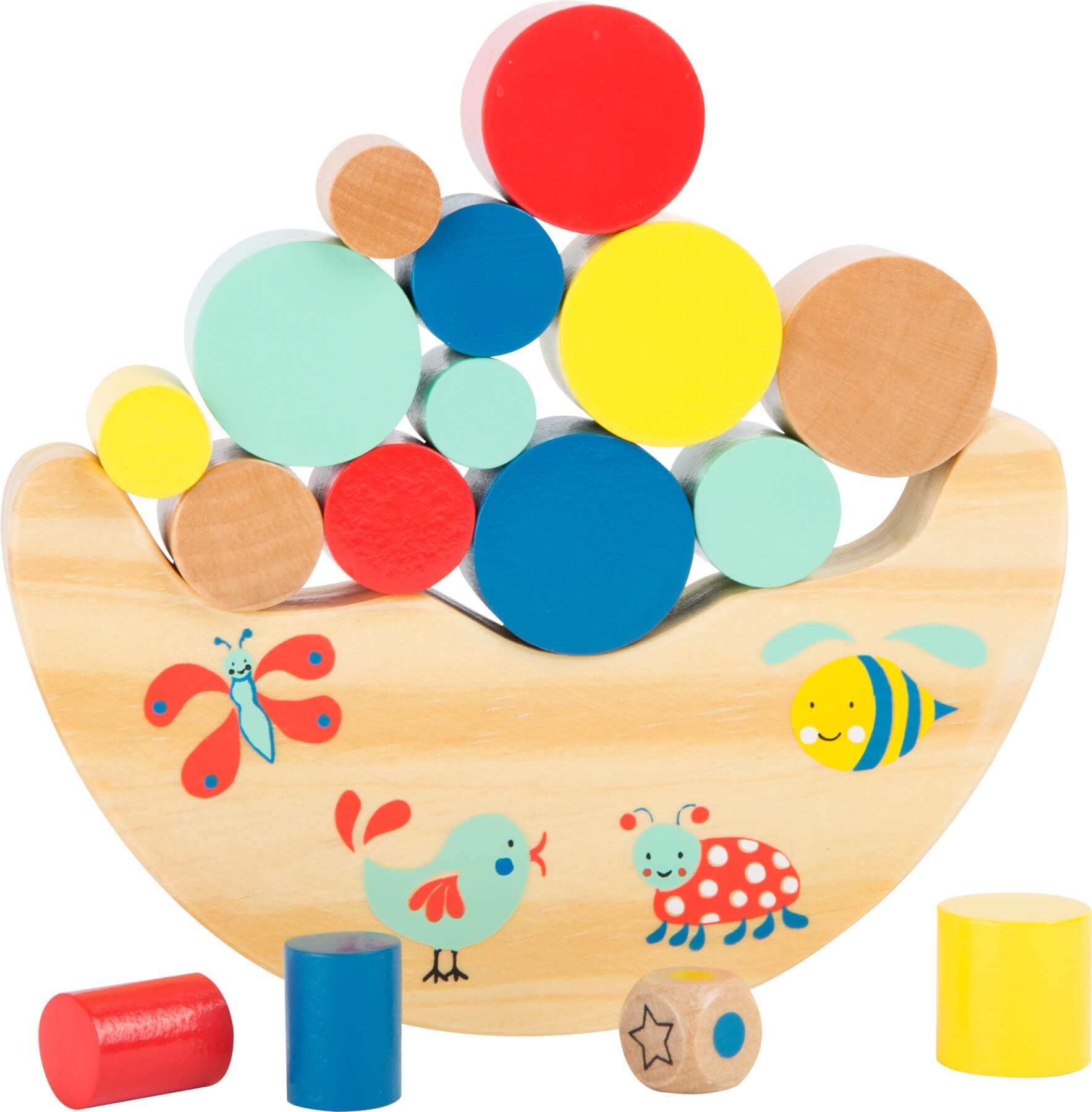 Wooden Moon Balancing Game - Rocking Stacking Toy
