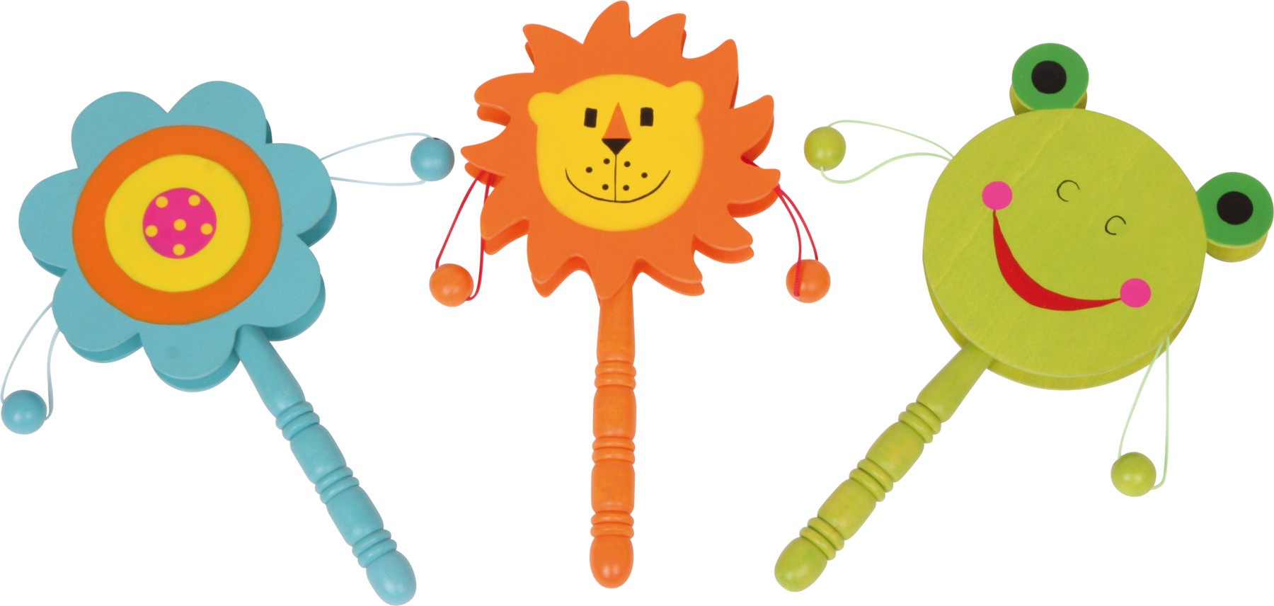 Montessori Wooden Hand Drum Rattle & Tambourine - Vue 2