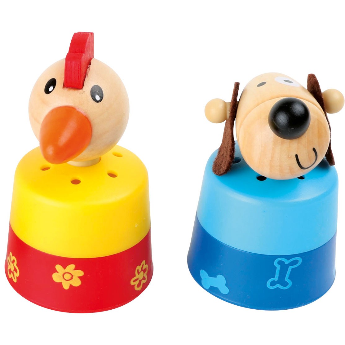 Wooden Farm Animal Tactile Figurines - Vue 2