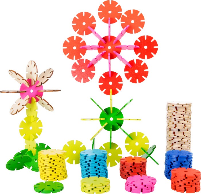 Interlocking Snowflake Building Discs Set - 120 / 240 Pcs