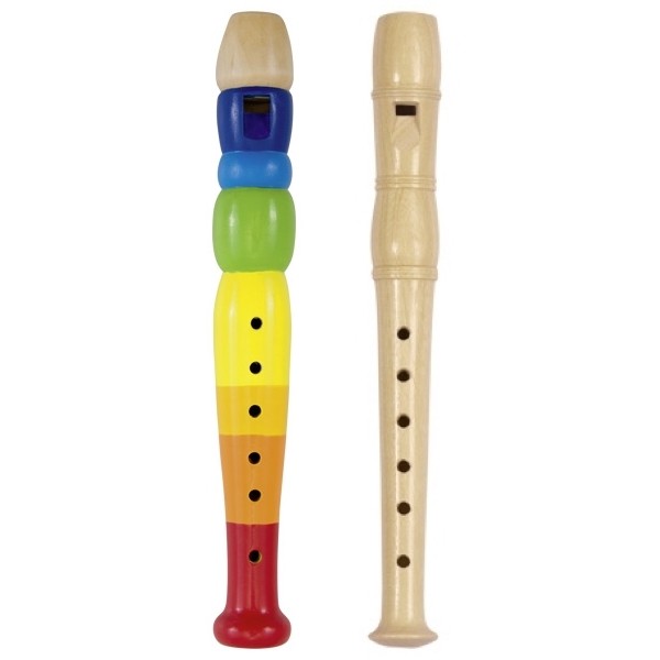 Wooden Recorder Flute - Children's First Musical Instrument - Vue 1