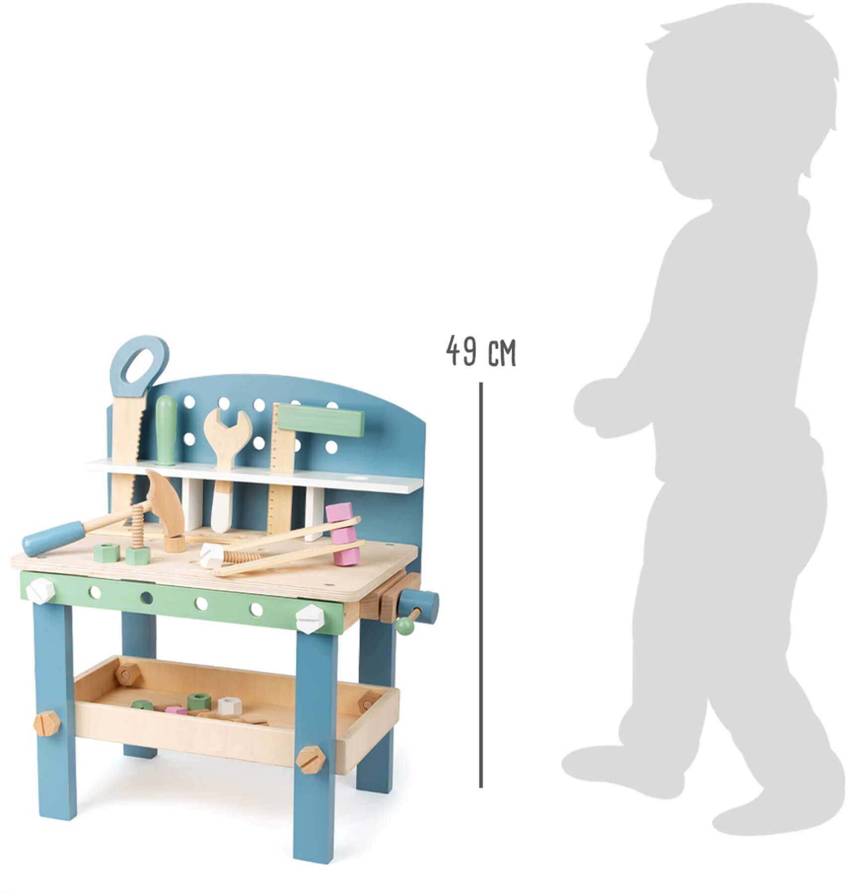 Deluxe Compact Wooden Workbench Playset with Tools - Vue 5