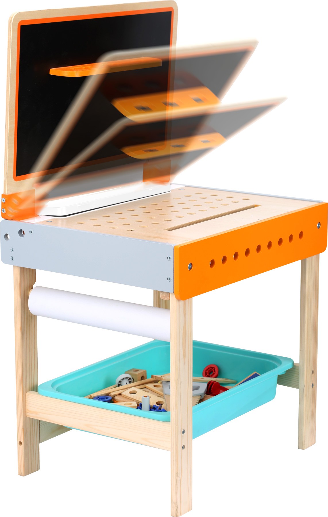 2-in-1 Wooden Workbench & Drawing Desk Playset - Vue 3