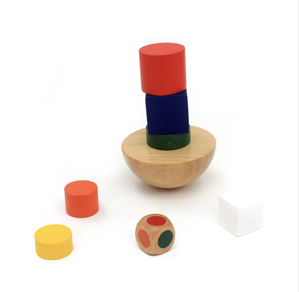 Wooden Rocking Balance Toy - Stacking & Balancing Game - Vue 4