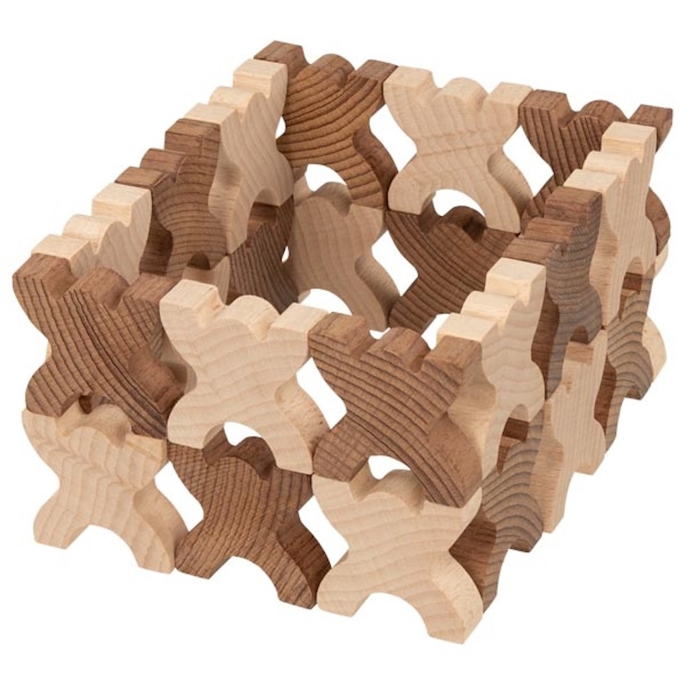 Montessori Wooden Stacking Acrobats Building Set - Vue 3