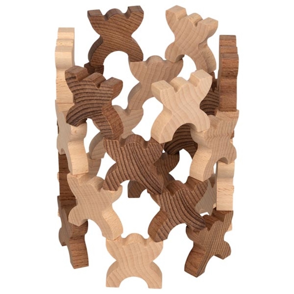 Montessori Wooden Stacking Acrobats Building Set - Vue 4