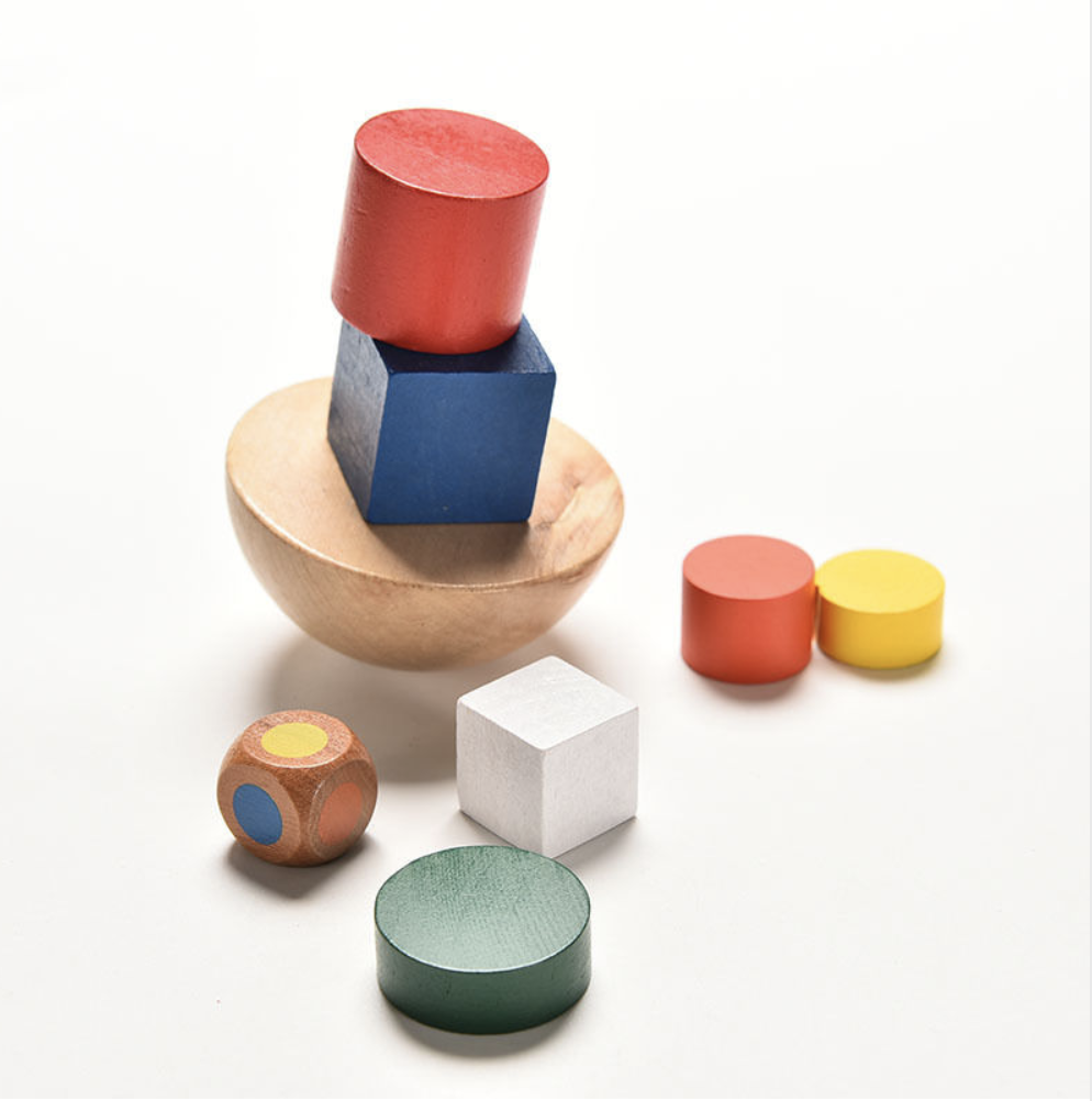 Wooden Rocking Balance Toy - Stacking & Balancing Game - Vue 2